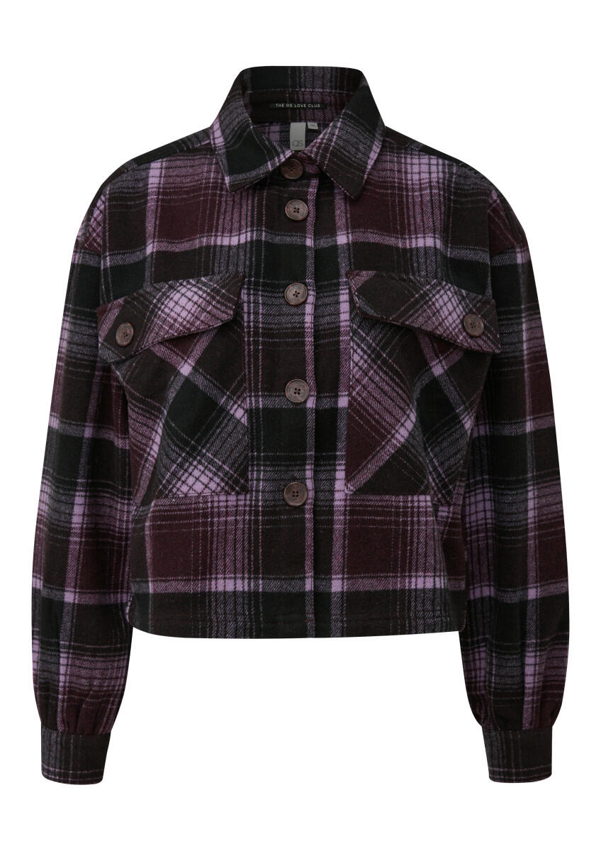 Q/S designed by - Karo-Overshirt violet - Gr. - 38 von Q/S designed by