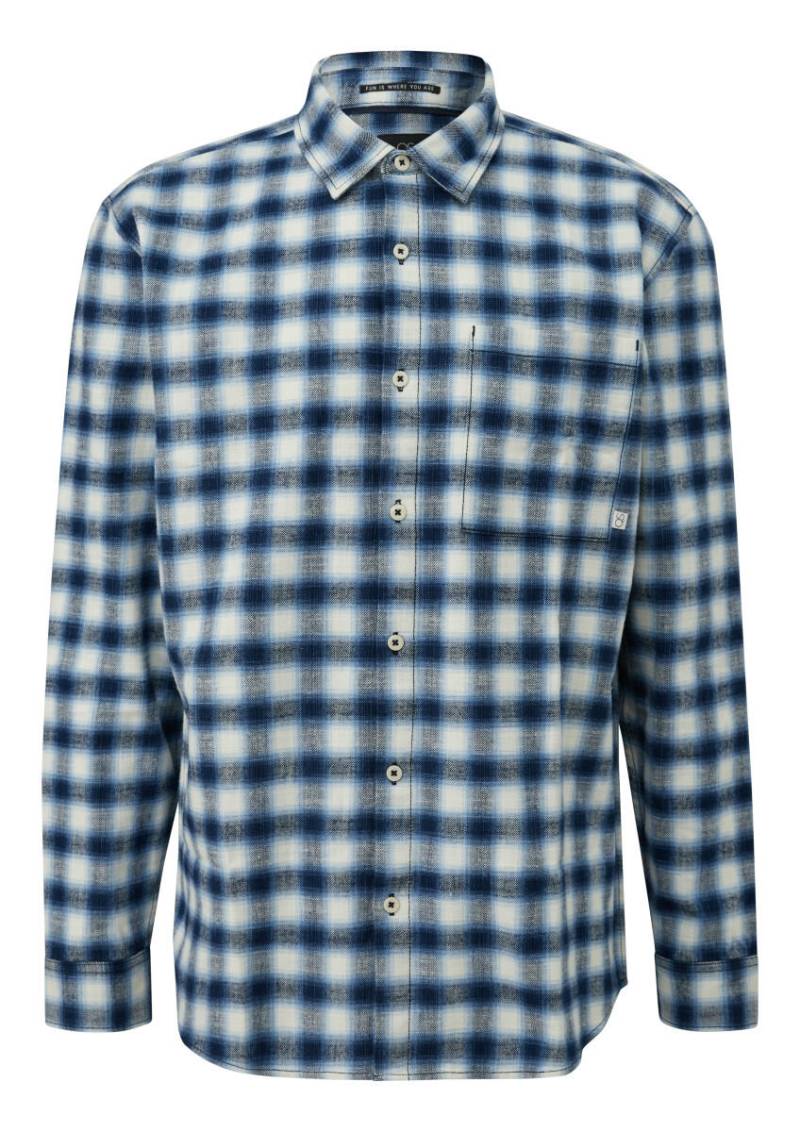 Q/S designed by - Karohemd mit Kentkragen blau - Gr. - M von Q/S designed by