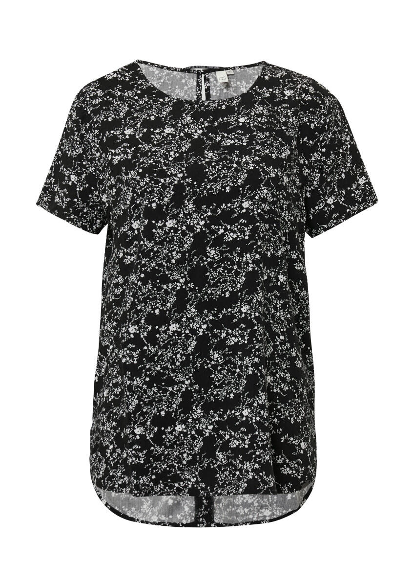 Q/S designed by - Kurzarmbluse aus Viskose schwarz - Gr. - 32 von Q/S designed by