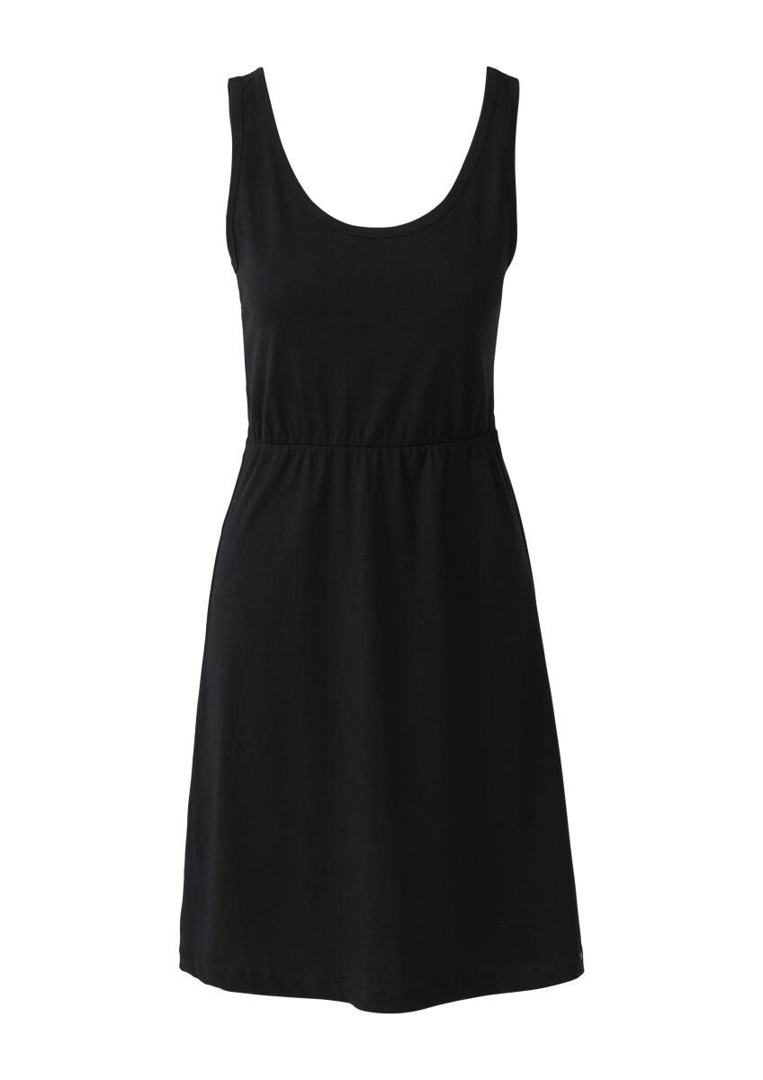 Q/S designed by - Kurzes Jerseykleid aus Baumwolle schwarz - Gr. - L von Q/S designed by