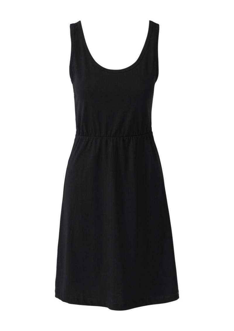 Q/S designed by - Kurzes Jerseykleid aus Baumwolle schwarz - Gr. - L von Q/S designed by