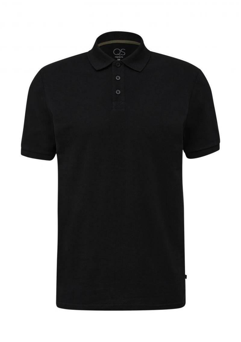 Q/S designed by - Polo-Shirt im Basic-Stil schwarz - Gr. - S von Q/S designed by
