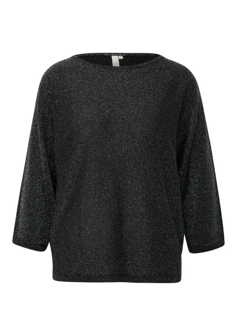 Q/S designed by - Pullover in Glitzeroptik mit Fledermausärmeln schwarz - Gr. - XS von Q/S designed by