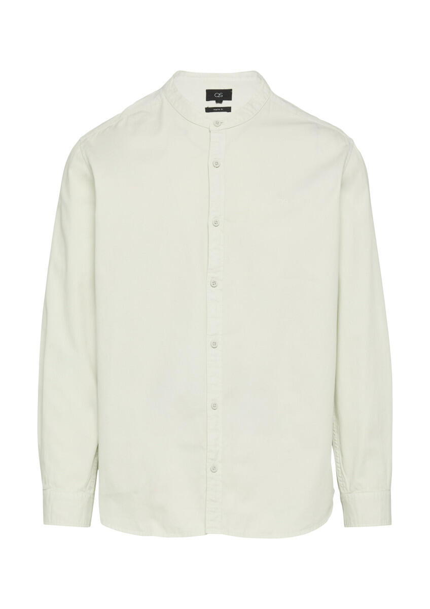 Q/S designed by - Regular Fit: Gewaschenes Hemd mit Stickerei grau - Gr. - S von Q/S designed by