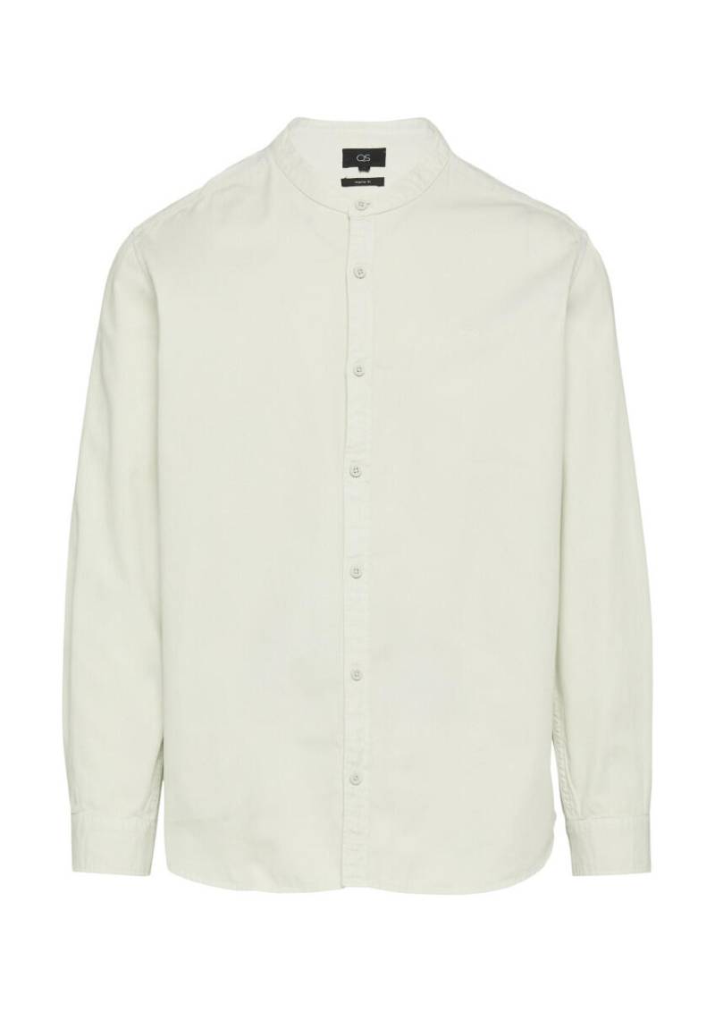 Q/S designed by - Regular Fit: Gewaschenes Hemd mit Stickerei grau - Gr. - XXL von Q/S designed by