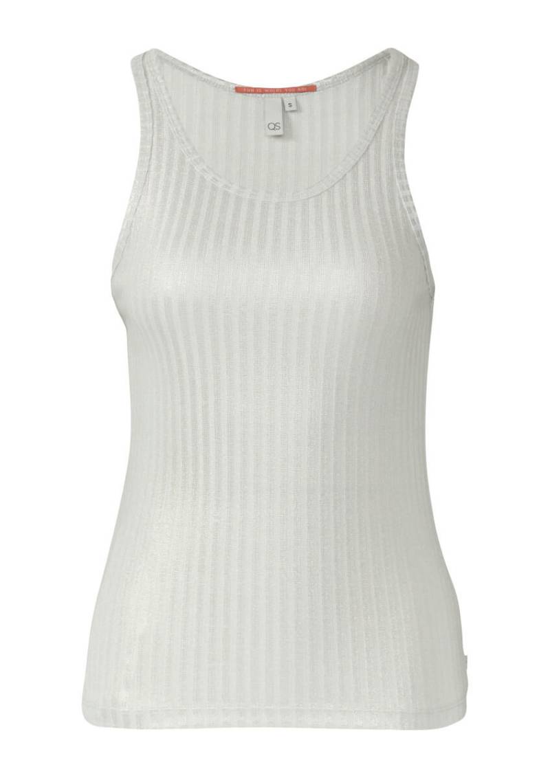 Q/S designed by - Ripptop im Metallic-Look silver - Gr. - M von Q/S designed by