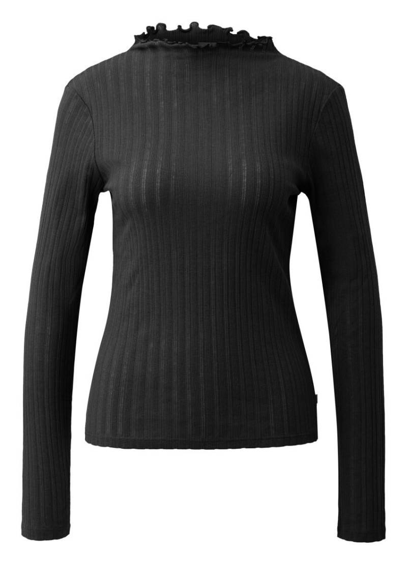 Q/S designed by - Schmales Langarmshirt schwarz - Gr. - M von Q/S designed by