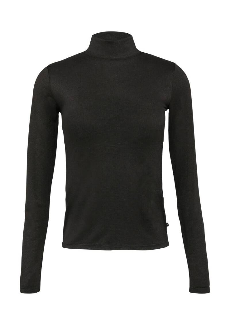 Q/S designed by - Shirt mit Stehkragen und Glitzereffekt schwarz - Gr. - XS von Q/S designed by