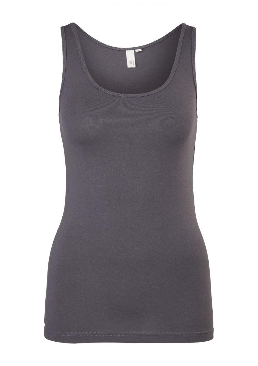 Q/S designed by - Slim fit: Basic Tanktop grau - Gr. - M von Q/S designed by