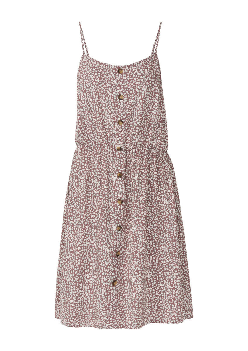 Q/S designed by - Spaghettiträgerkleid mit Knopfleiste pink - Gr. - 34 von Q/S designed by