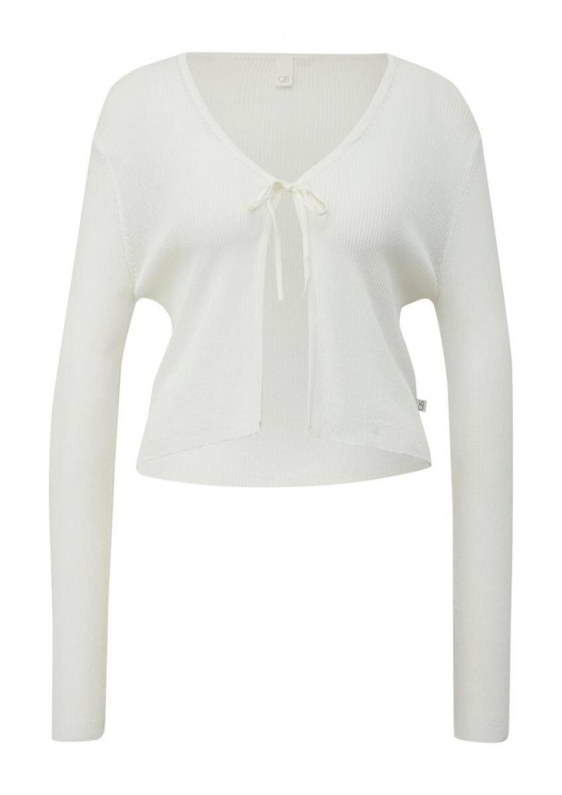 Q/S designed by - Strickjacke aus Viskosemix weiß - Gr. - XXL von Q/S designed by