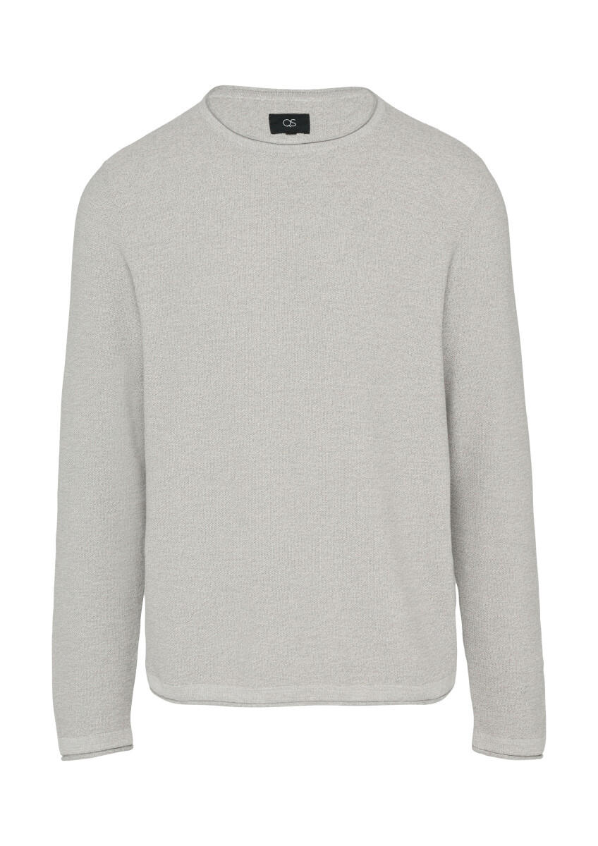 Q/S designed by - Strickpullover Melangegarn grau - Gr. - L von Q/S designed by