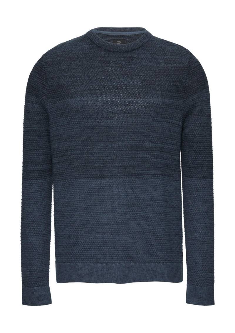 Q/S designed by - Strickpullover in melierter Streifenoptik blau - Gr. - M von Q/S designed by