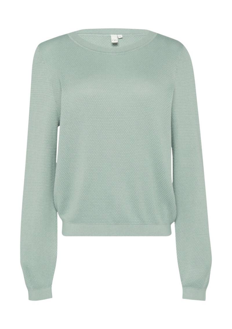 Q/S designed by - Strickpullover mit Struktur aus Viskosemix grün - Gr. - XXL von Q/S designed by