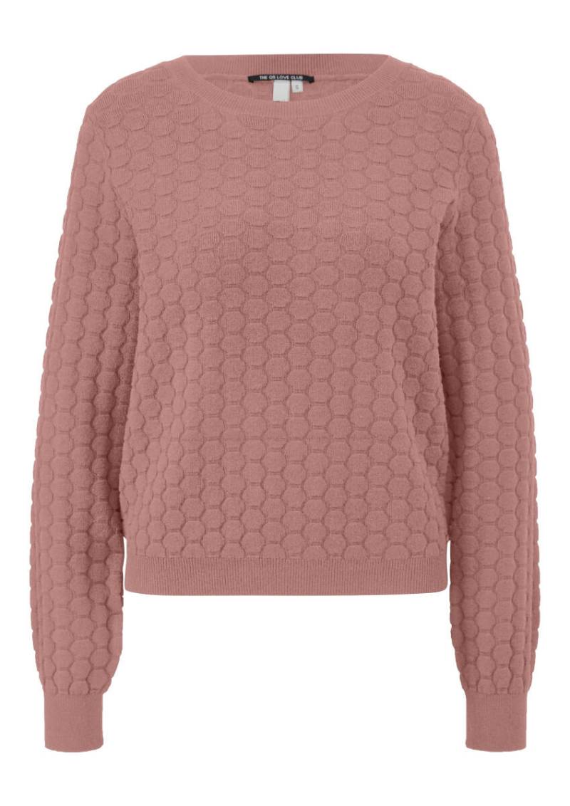 Q/S designed by - Strickpullover mit Wabenmuster pink - Gr. - L von Q/S designed by