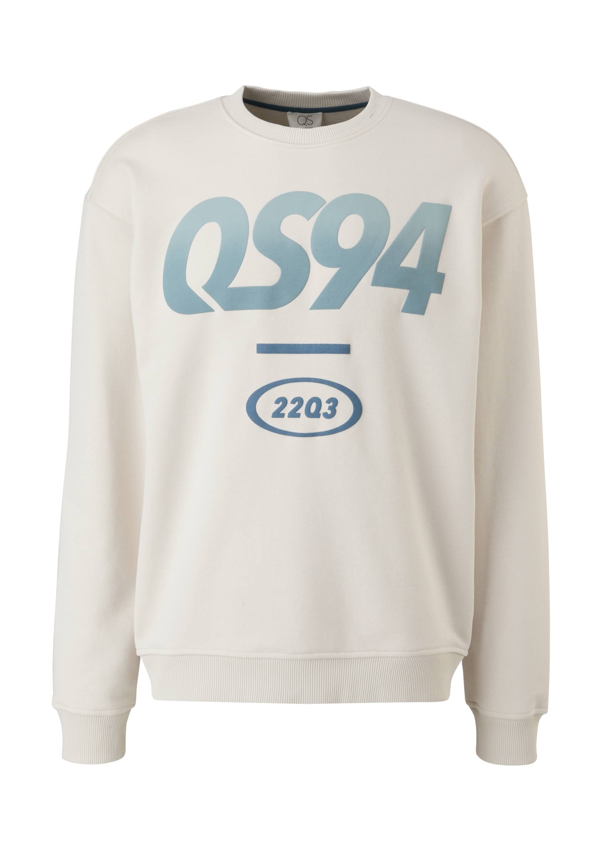 QS - Sweatshirt mit Frontprint, Herren, creme von QS