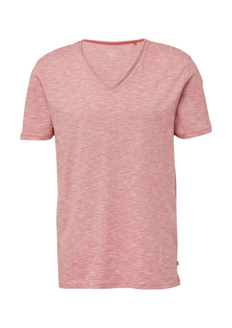 Q/S designed by - T-Shirt in Melange mit Rollkante orange - Gr. - XXL von Q/S designed by