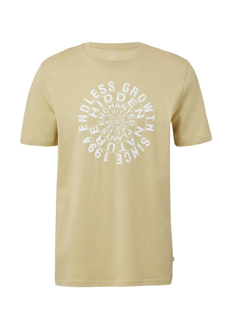 Q/S designed by - T-Shirt mit Frontprint beige/grün - Gr. - L von Q/S designed by