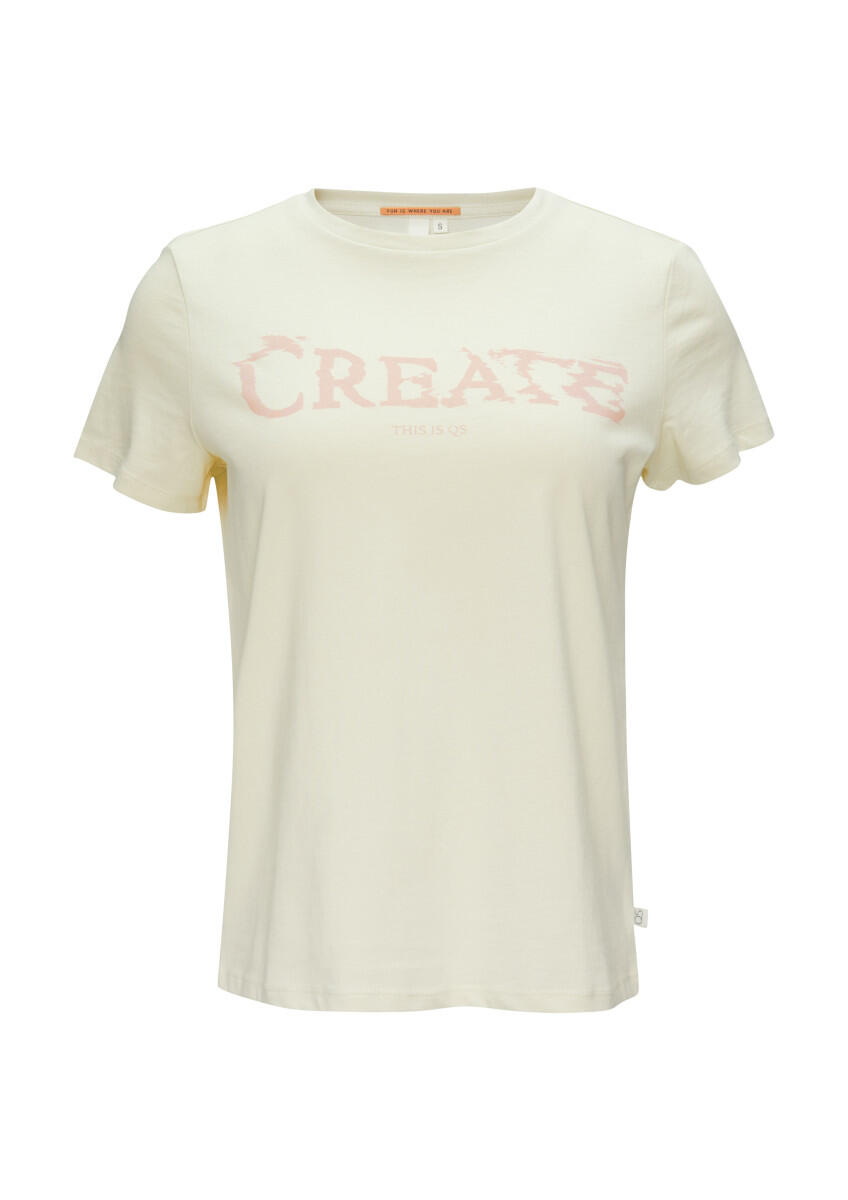 Q/S designed by - T-Shirt mit Frontprint weiß - Gr. - S von Q/S designed by