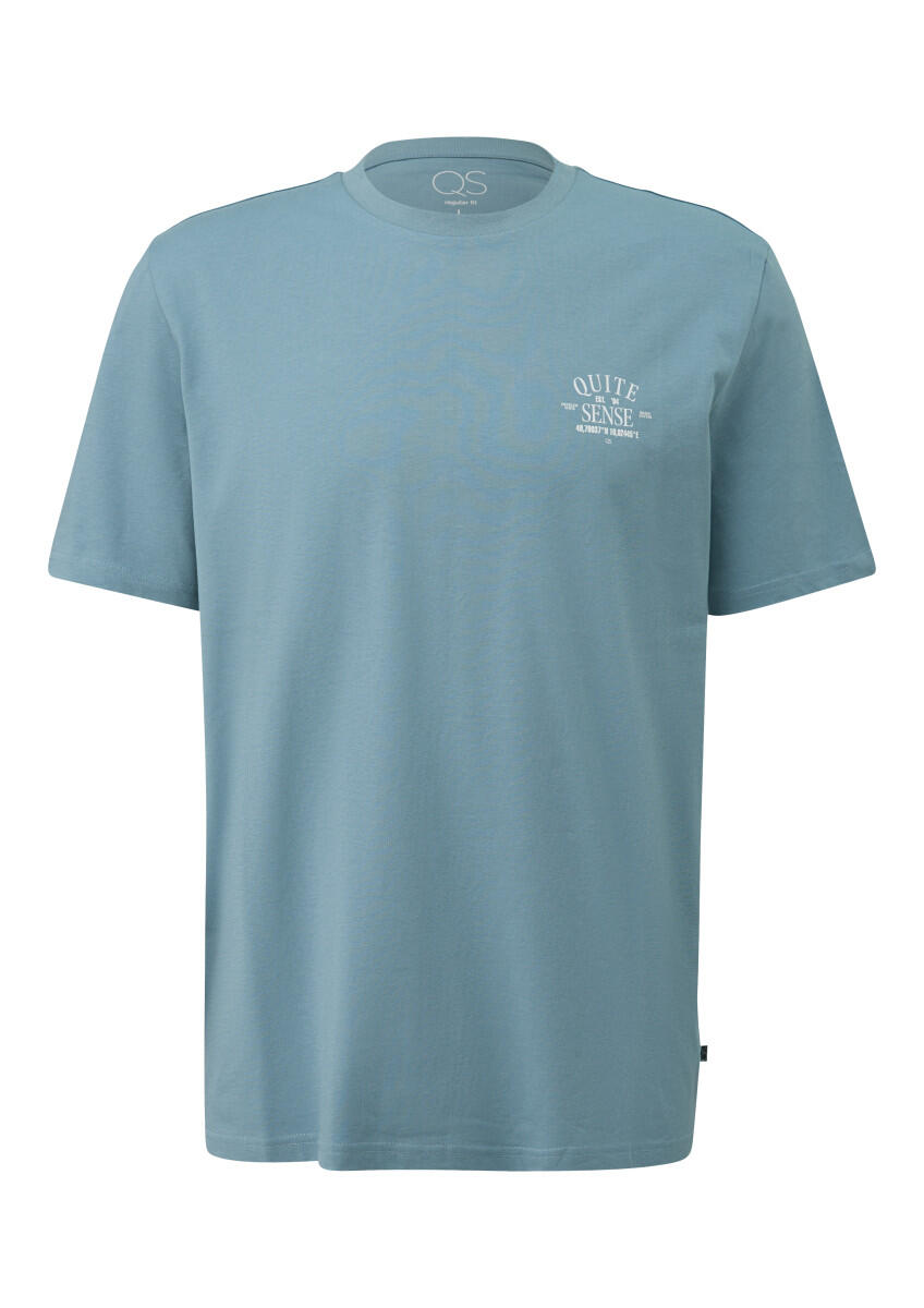 Q/S designed by - T-Shirt mit Print blau - Gr. - M von Q/S designed by
