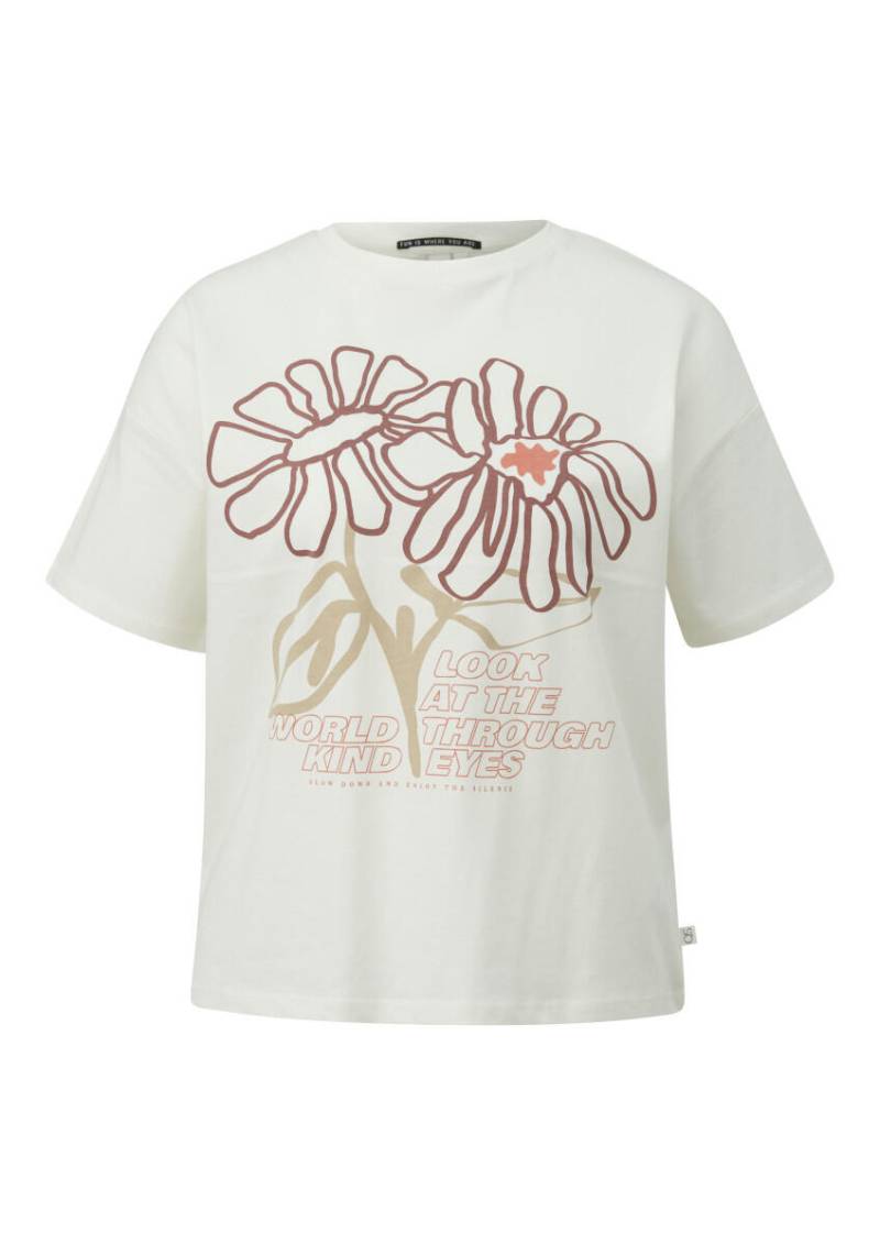 Q/S designed by - T-Shirt mit Print weiß - Gr. - XS von Q/S designed by
