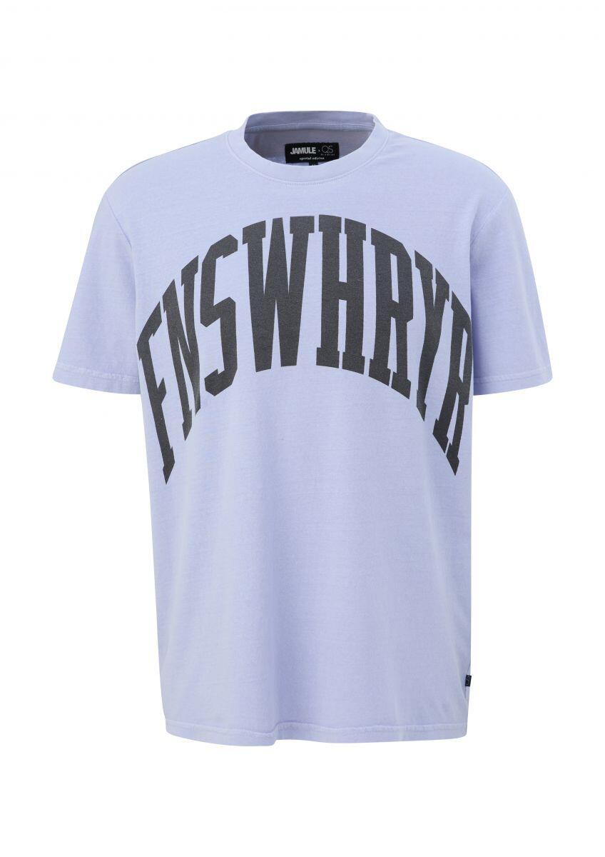 Q/S designed by - T-Shirt mit Schriftprint lila - Gr. - M von Q/S designed by