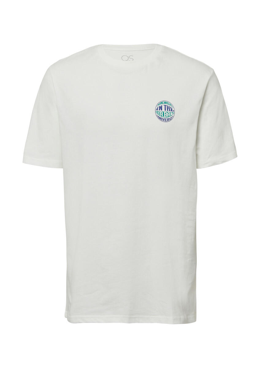 Q/S designed by - T-Shirt mit kleinem Print weiß - Gr. - XXL von Q/S designed by