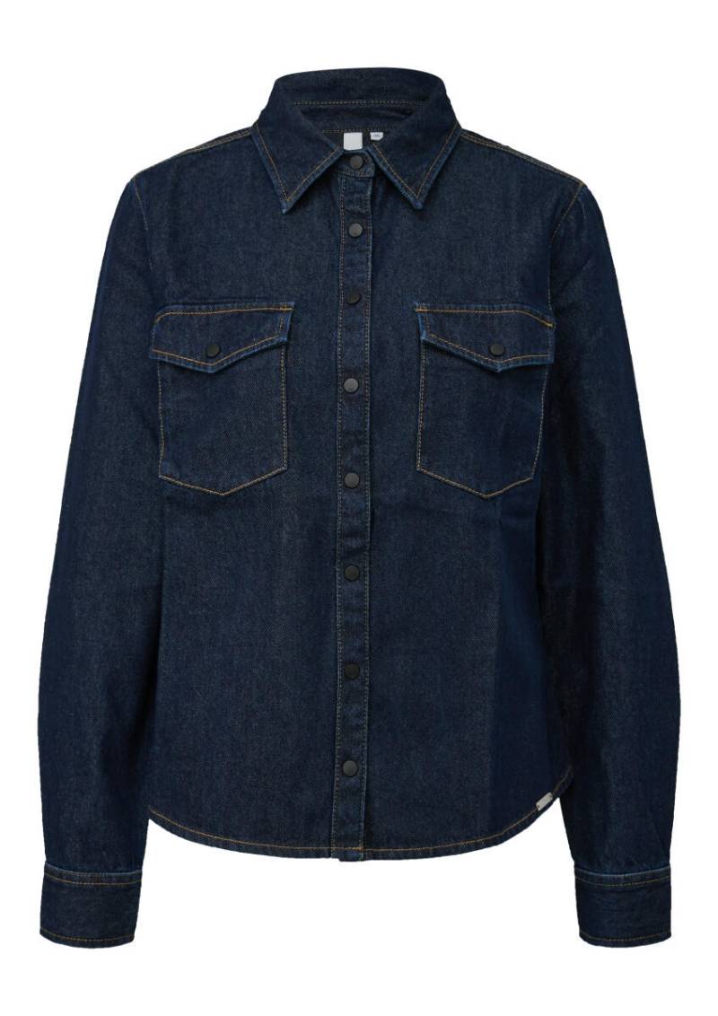 Q/S designed by - Taillierte Denimbluse mit aufgesetzten Taschen blau - Gr. - 32 von Q/S designed by