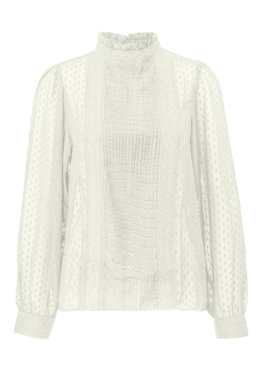 Q/S designed by - Transparente Chiffonbluse weiß - Gr. - 40 von Q/S designed by