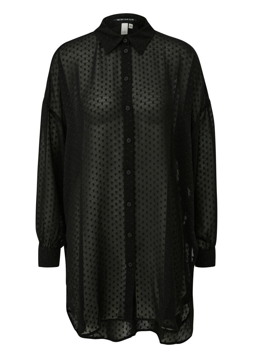 Q/S designed by - Transparente Longbluse schwarz - Gr. - 44 von Q/S designed by