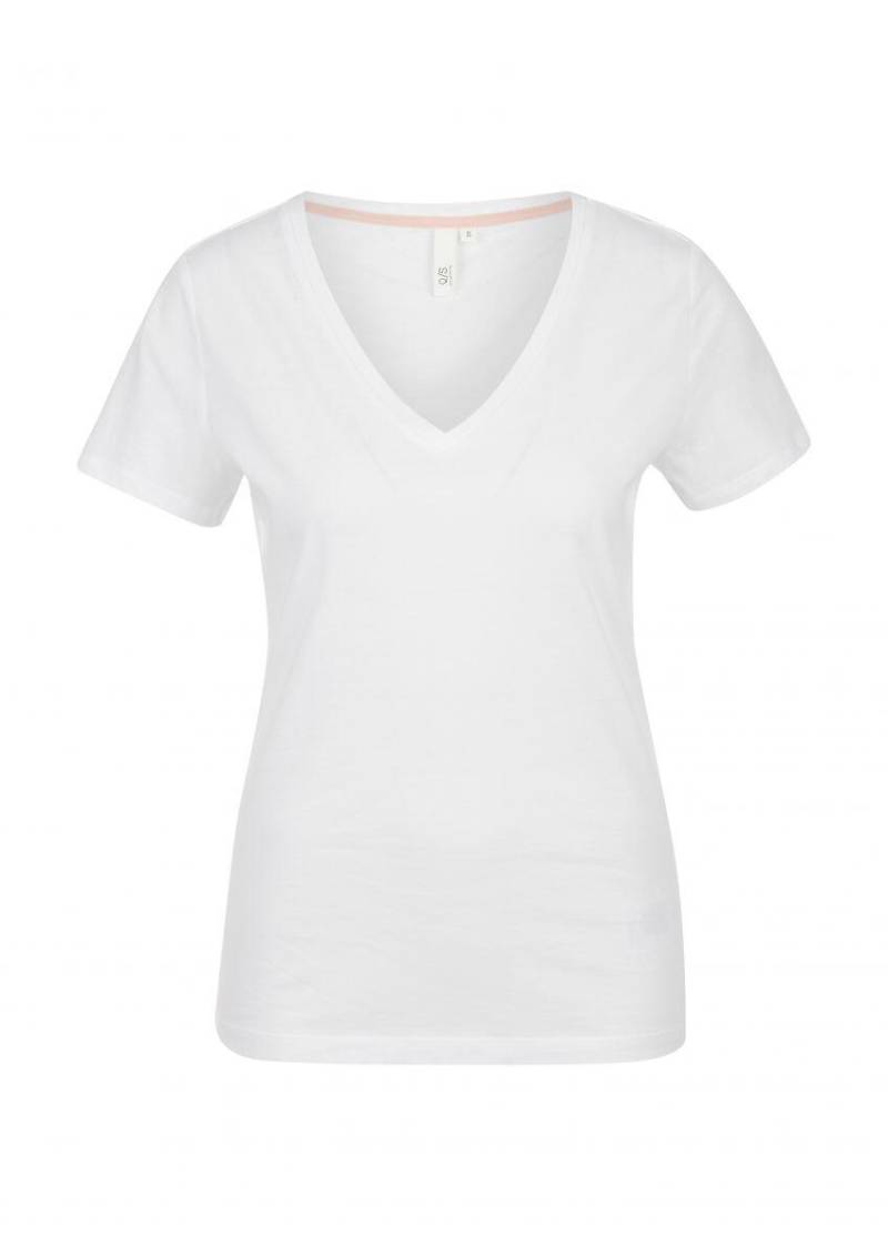 Q/S designed by - V-Neck-Shirt aus Jersey weiß - Gr. - XS von Q/S designed by
