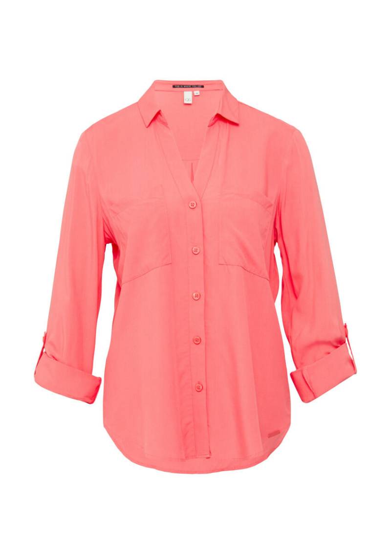 Q/S designed by - Viskosebluse mit aufgesetzten Taschen pink/orange - Gr. - 34 von Q/S designed by