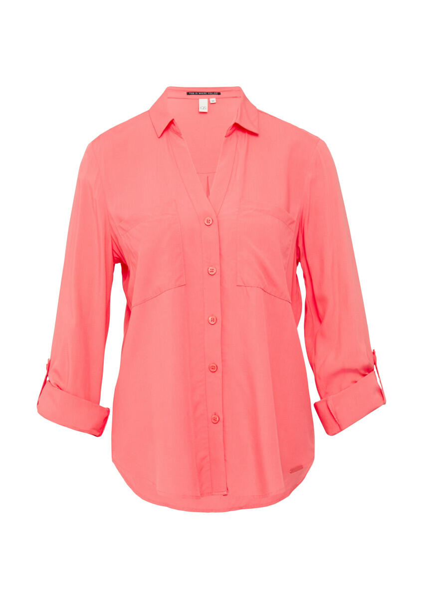 Q/S designed by - Viskosebluse mit aufgesetzten Taschen pink/orange - Gr. - 42 von Q/S designed by
