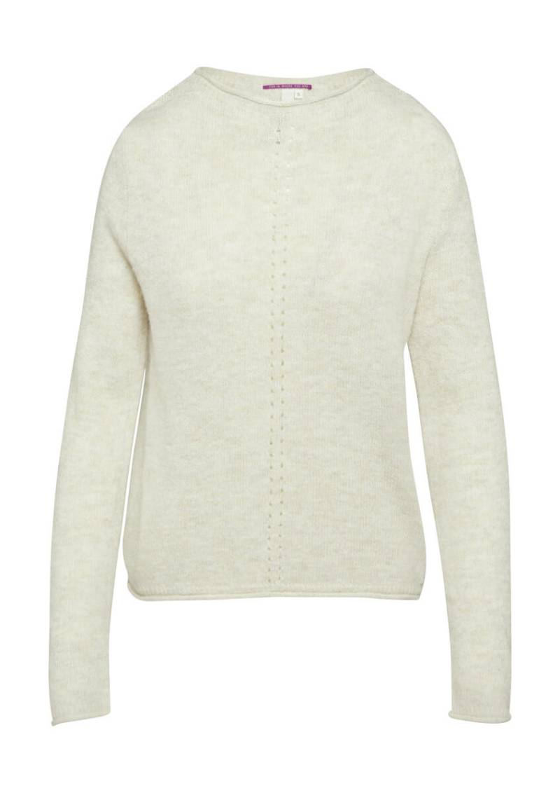 Q/S designed by - Weicher Strickpullover mit Ajour-Detail beige - Gr. - XXL von Q/S designed by