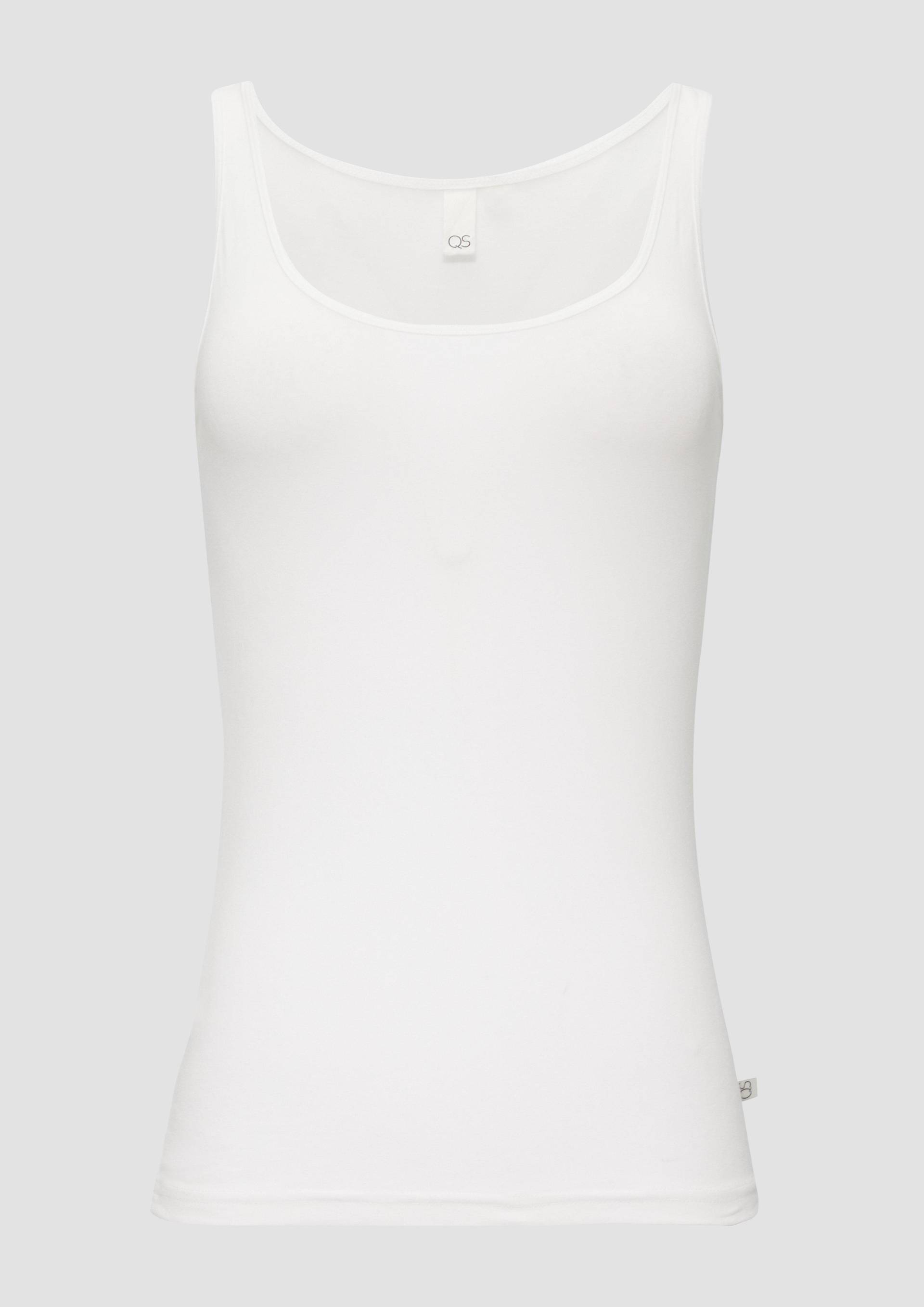 QS - Top aus Baumwolljersey, Damen, weiß von QS