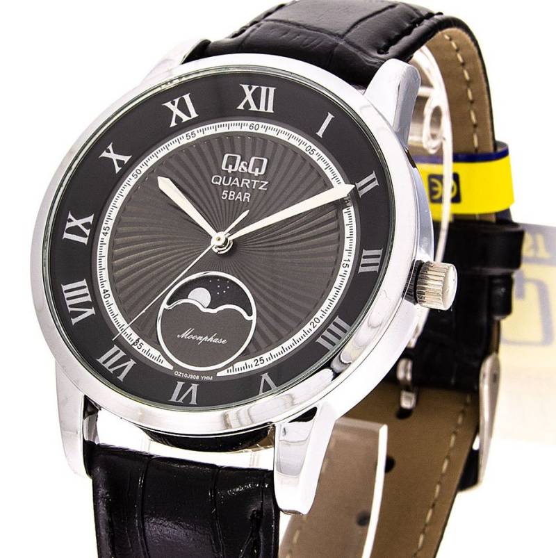 Q&Q Quarzuhr Q&Q by Citizen Herrenuhr Mondphase QZ10J308Y von Q&Q