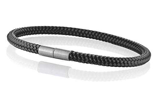 Maritimes Seemannsgarn Segeltau Armband Föhr schwarz 4mm, Ohne Verschluss, XL - Gelenkumfang von 18 cm bis 21 cm Maritimes Seemannsgarn Segeltau Armband Föhr schwarz 4mm, Ohne Verschluss, XL - Gelenkumfang von 18 cm bis 21 cm von Q-Sportz