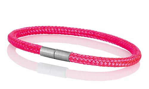 Maritimes Seemannsgarn Segeltau Armband Norderney neon-pink 4mm, Ohne Verschluss, S - Gelenkumfang von 13 cm bis 15 cm Maritimes Seemannsgarn Segeltau Armband Norderney neon-pink 4mm, Ohne Verschluss, S - Gelenkumfang von 13 cm bis 15 cm von Q-Sportz