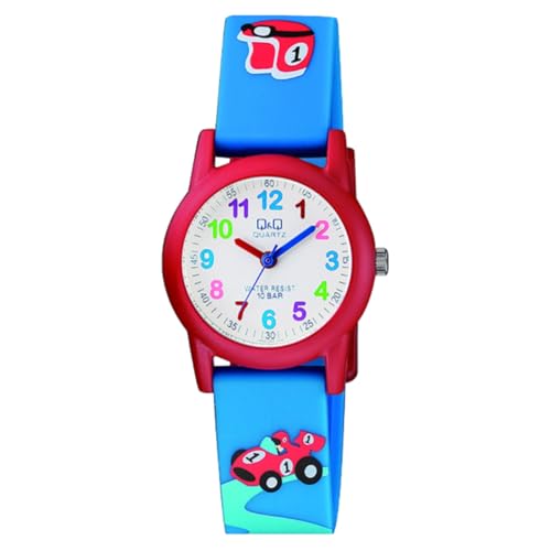 Citizen Unisex Kinder Analog Quarz Uhr mit Harz Armband VR99J004Y von Q&Q ATTRACTIVE