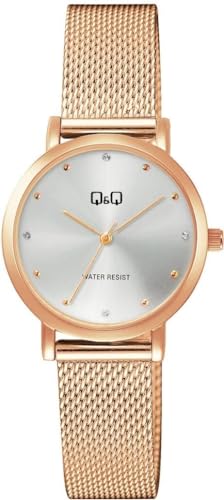 Q&Q WATCHES Damen Analog-Digital Quarz Uhr mit Edelstahl Armband C35A-007PY von Q&Q ATTRACTIVE