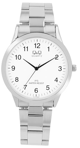 Q&Q Herren Analog Quarz Uhr mit Edelstahl Armband QC212J204Y von Q&Q