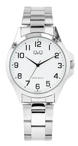 Q&Q Herren-Uhr Edelstahl Gliederarmband 3 Bar Analog Quarz (silberfarbig weiß) Q&Q Herren-Uhr Edelstahl Gliederarmband 3 Bar Analog Quarz (silberfarbig weiß) von Q&Q