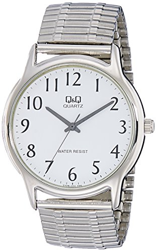Q&Q Herren-Uhr Edelstahl Zugarmband Flexband 3 Bar Analog Quarz VY28J204Y von Q&Q