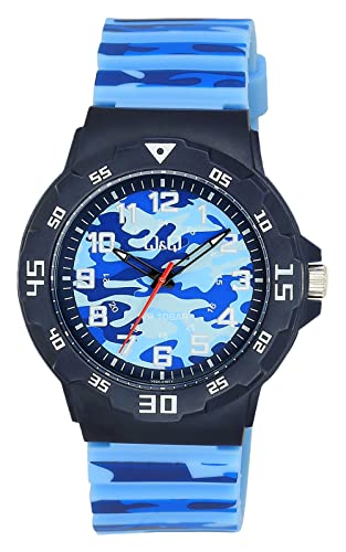 Q&Q Herren-Uhr Silikon Armband Dornschließe 10 Bar Analog Quarz von Q&Q