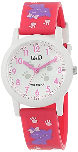 Q&Q Kinder-Uhr Silikon 10 Bar Motiv bunt Lernuhr Analog Quarz (pink lila) Q&Q Kinder-Uhr Silikon 10 Bar Motiv bunt Lernuhr Analog Quarz (pink lila) von Q&Q