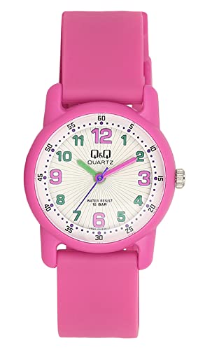 Q&Q Mädchen Analog-Digital Automatik Uhr mit Stoff Armband QVR41J002Y von Q&Q
