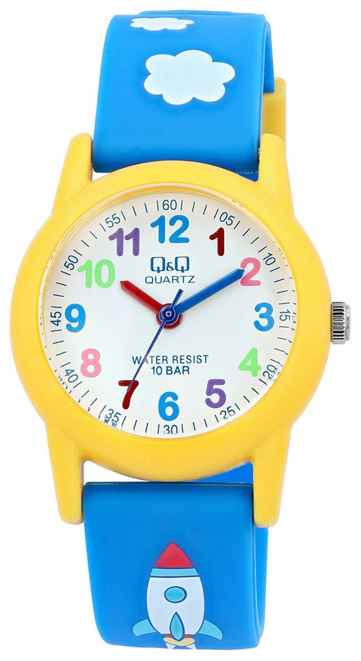 Q&Q Quarzuhr VR99J001Y Band aus Resin, Blumen, 10 Bar, Mädchen, Geschenk von Q&Q