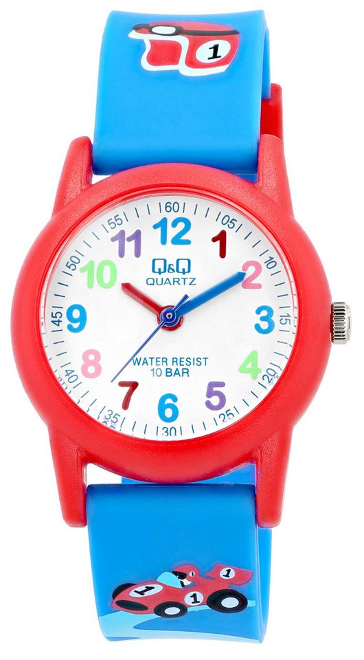 Q&Q Quarzuhr VR99J001Y Band aus Resin, Blumen, 10 Bar, Mädchen, Geschenk von Q&Q