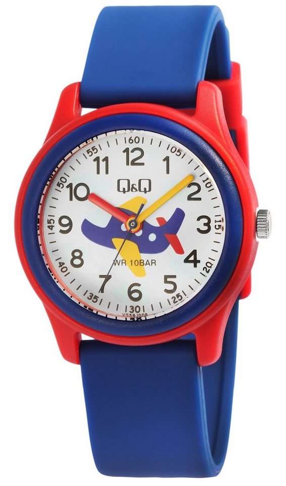 Q&Q Quarzuhr VS59J004Y Q&Q Kinderuhr mit Silikonarmband, Blumenmotive, 10 ATM Q&Q Quarzuhr VS59J004Y Q&Q Kinderuhr mit Silikonarmband, Blumenmotive, 10 ATM von Q&Q