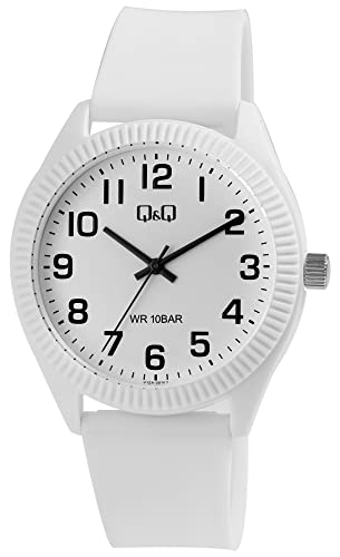 Q&Q Unisex-Uhr Silikon Dornschließe 10 Bar Analog Quarz von Q&Q